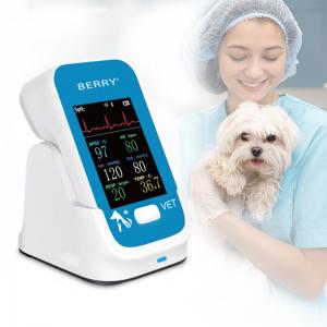 China PR ECG TEMP SpO2 NIBP High Quality  6 parameters veterinary vital signs monitor animal use monitoring machine factory