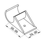 Beige JY-A009 ABS Pipe Clamp Plastic Tube Connectors 3mm Thickness