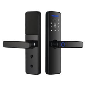 China Smart Life Tuya Wifi Lock WiFi TTlock BLE Unlock Steel Door with Password Fingerprint factory