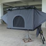Grey Aluminum 4 Season Folding Roof Top Tent With 320G Polyester Cotton Fabric