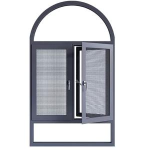 China Double Glazed Aluminum Tilt-Turn Casement Windows For Hanging Curtain In Bedroom factory