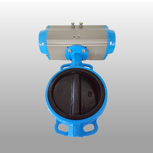 China Wafer Butterfly Valve With Double-Acting Pneumatic Actuator factory