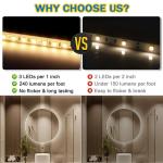 High Brightness 24v 140leds 8mm 2700K Warm Electroplate Board SMD2835 Led Strip