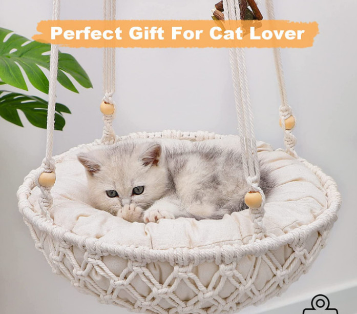 woven cat bed