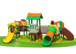 China Customized Plastic Backyard Playsets , Kids Plastic Play Gym Anti UV TQ-QS019 factory
