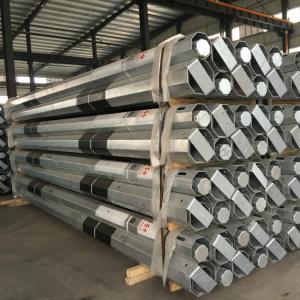 China High Voltage 110kv 45FT Steel Electric Pole Anti Corrosion factory