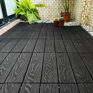 China Wood WPC Composite Decking Tiles Rotproof Interlocking Wood Tiles factory