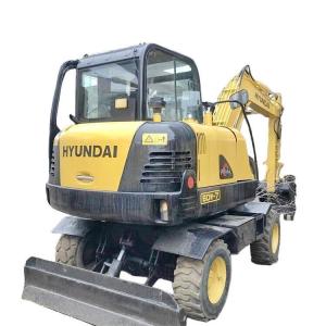 China Used Hyundai 60 Wheel Excavator 6T Mini Excavator with Original Hydraulic Cylinder factory