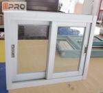 Energy Saving White Aluminium Sliding Windows With Reflective Glass top hung