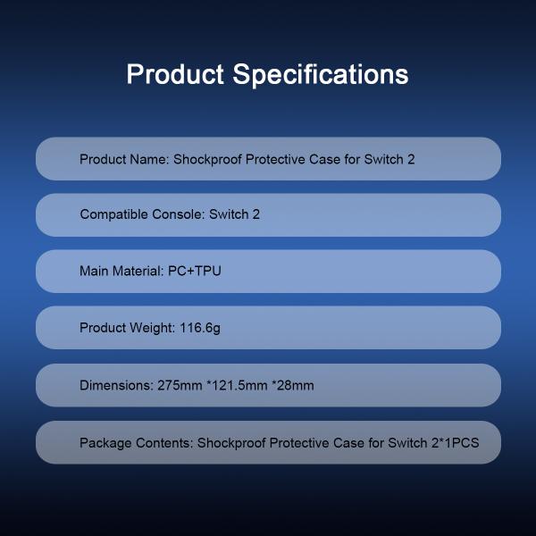 Two-Tone Anti-Slip Texture TPU PC Protective Case Skin Cover Shell for Nintendo Switch 2