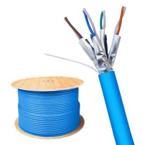 China Shielded FFTP CAT8 Cable Blue 22AWG 2000MHz 40Gbps Ethernet Cable 1000FT factory