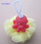 Cartoon Bear Bath / Shower Body Puff Sponge Mesh Ball shenzhen ICTI factory