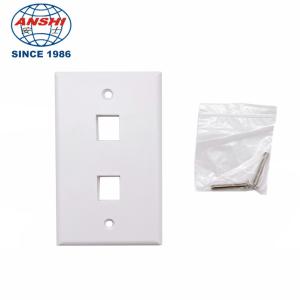 China Structural 2 Port Network Cable Faceplate 120 Type Data Point Faceplate factory
