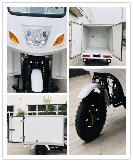 Popular Model Semi Cabin 200cc Cargo Tricycles Trike Three Wheel Motorcycle Made