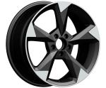 Black 18 Inch Replica Rims 17 Inch Aluminum Alloy Wheels PCD 112mm VIA