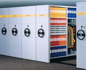 China Compact Movable Shelving moving filing cabinet used as book shelf factory