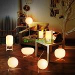 North America LED Modern Table Desk Lamp White Lampshade Gold Light Base