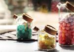 Household Kitchen Grain Sealable Glass Jars Transparent Round 500ml / 800ml