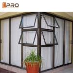 House Inward Opening Aluminium Awning Windows Double Tempered Clear Glazing side