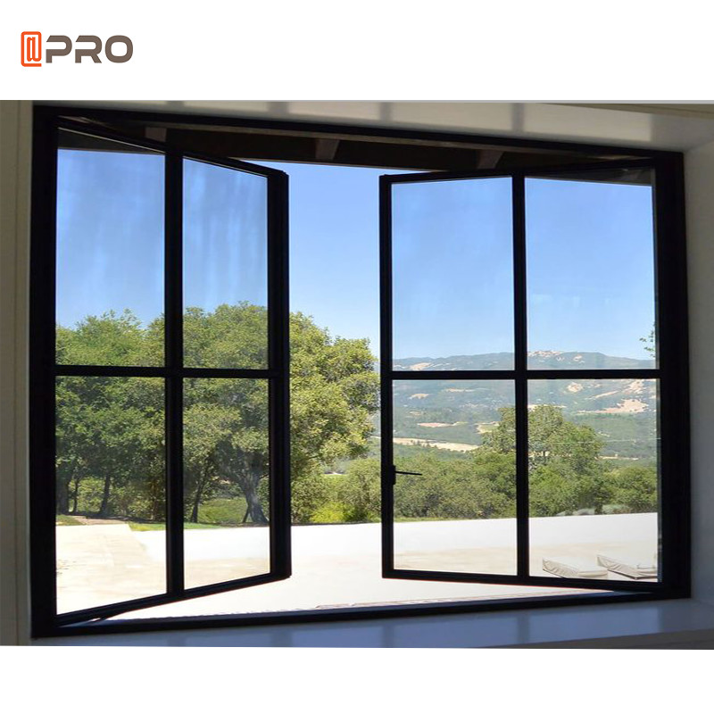 Thermal Break Soundproof Aluminum Tilt Turn Window Simple Grill