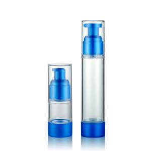 China Anodized aluminum head cap vacuum bottle cosmetics in 15ml 20mlALUM plastic vacuum bottle factory