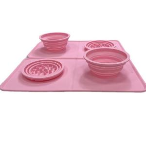China Silicone Retractable Pet Feeder Bowls Portable Dog Basin factory