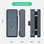 Office Smart Tuya Glass Door Lock WiFi Wireless Control Biometric Recognition