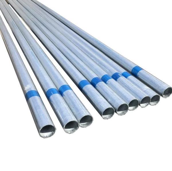 Outdoor Installations 4 Inch OD Pre-Galvanized Round Steel Pipes with 1.0mm Zinc