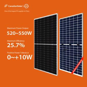 China 520W Canadian Thin Film Solar Panel Monocrystalline Solar Cell Flexible 525W Self Cleaning factory