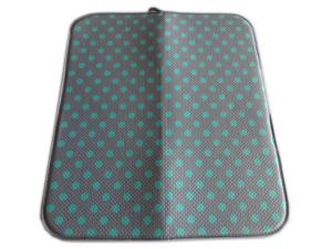 China Dot Printed Dish Drying Mat 17x19inch with Mesh Backing factory