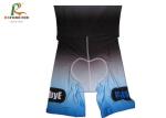 Sportswear Printed Cycling Bib Shorts , Short Sleeves Compression Bib Cycling