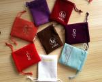 Various Color Small Velvet Drawstring Bag Durable Custom Logo Printing