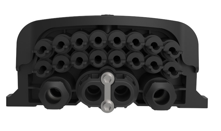 Pre-connectorized Optical Fiber Distribution Box GFS-16Q-1 IP68 378*255*116mm 16 pre-connected adapter aerial-mount