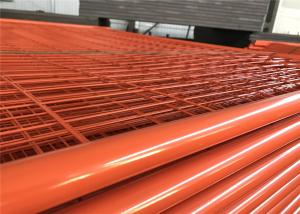 China Powder Coated temporary construction Security Fencing 2.1m*2.4m OD 32mm high visibility security construction fence factory