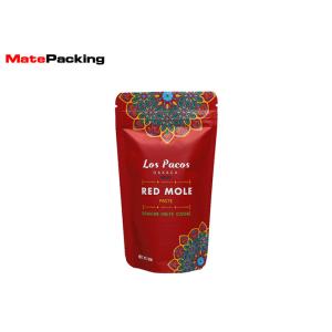 Aluminum Foil Plastic Rolling Tobacco Pouch With Zipper Matte Finish