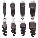Italy Curly 6x6 HD Lace Frontal 10A Brazilian Frontal Closure Human Hair 100%