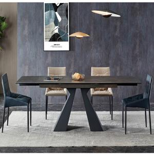 China Italian Extension Dining Room Table , Minimalism Glass Dining Room Table factory