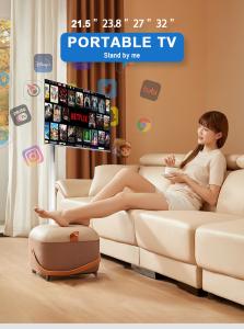 China Interactive Lcd Display 21.5inch Screen Smart Portable Tv Tablet Mobile Rechargeable TV factory