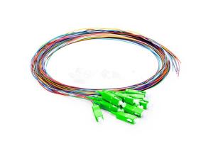 China SC APC 12F OS2 Optical Pigtail Single Mode Fiber Optic Jumper 3.0mm 2.0mm factory