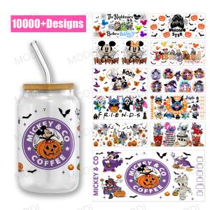 China UV DTF Cup Wraps For Glass Tumblers Halloween Custom Logo Design Transfers factory