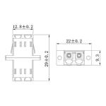Duplex LC UPC Fiber Connector Singlemode Plastic Housing With Flange Blue