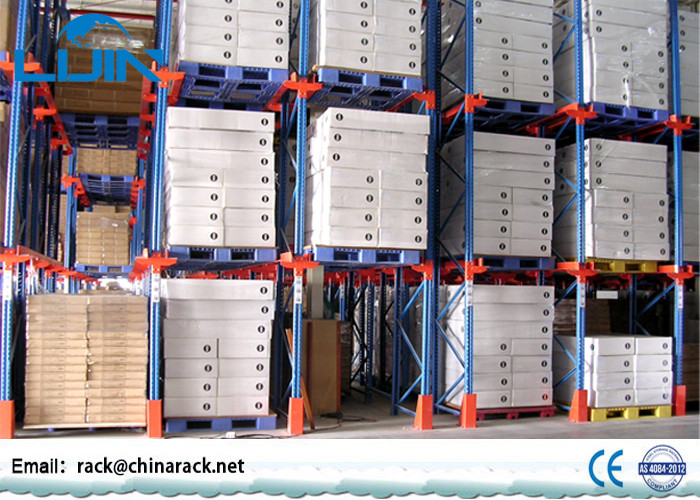 Metal Shelf Pallet Storage Drive In Rack System Powder Coating