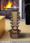 Garden Marble Effect Wood Rattan Garden Fountain