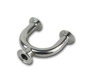 China Hygienic Grade Stainless Steel U-Type Tee with Welding Connection and 180 Degree Elbow factory
