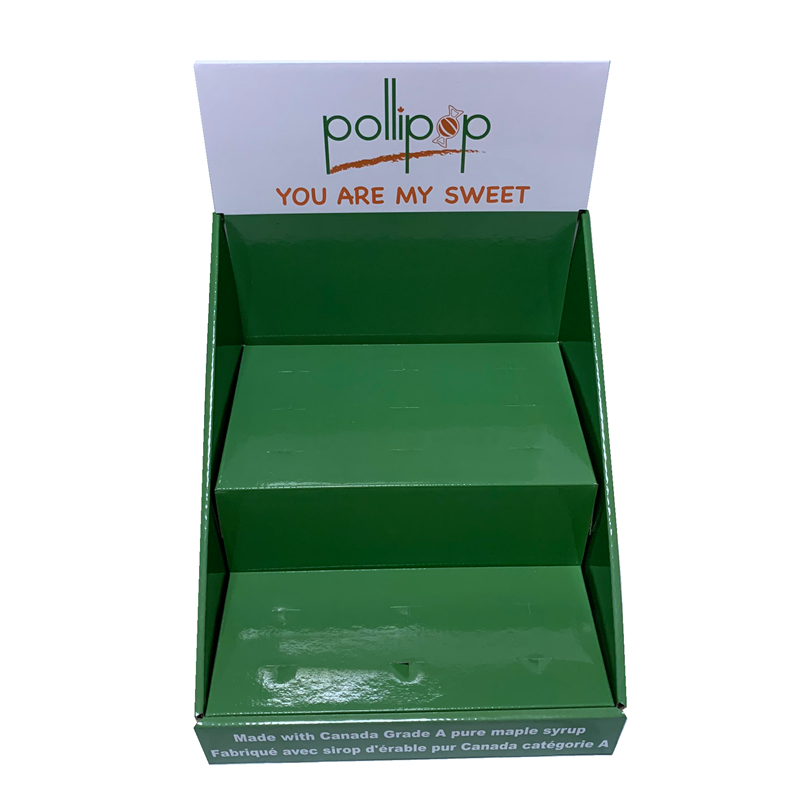 Folding Cardboard Display Box Countertop Retail Packaging Box With Paperboard Liner