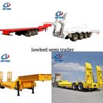 Low Bed Semi Trailer 2 Axle 3 Axle 4 Axle Lowboy 13000*3000*1100 mm Gooseneck