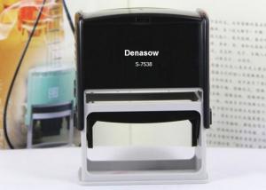 China Denasow Square 75x38mm Red/Black Plastic Self-inking Big Custom Return Address Stamp on sale