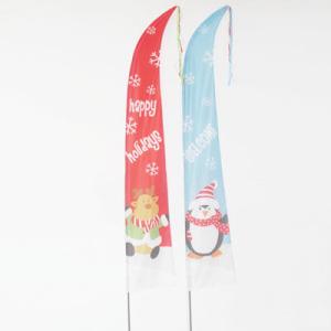 China Christmas Garden Flag Reindeer and Penguin factory