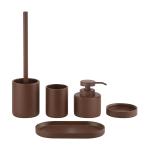 Polyresin Bathroom Accessories Set Classic Round Shape With Matched Color Pump