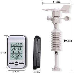 China Compact Automatic Weather Station With LCD Display And 433MHZ Transmission Frequency factory